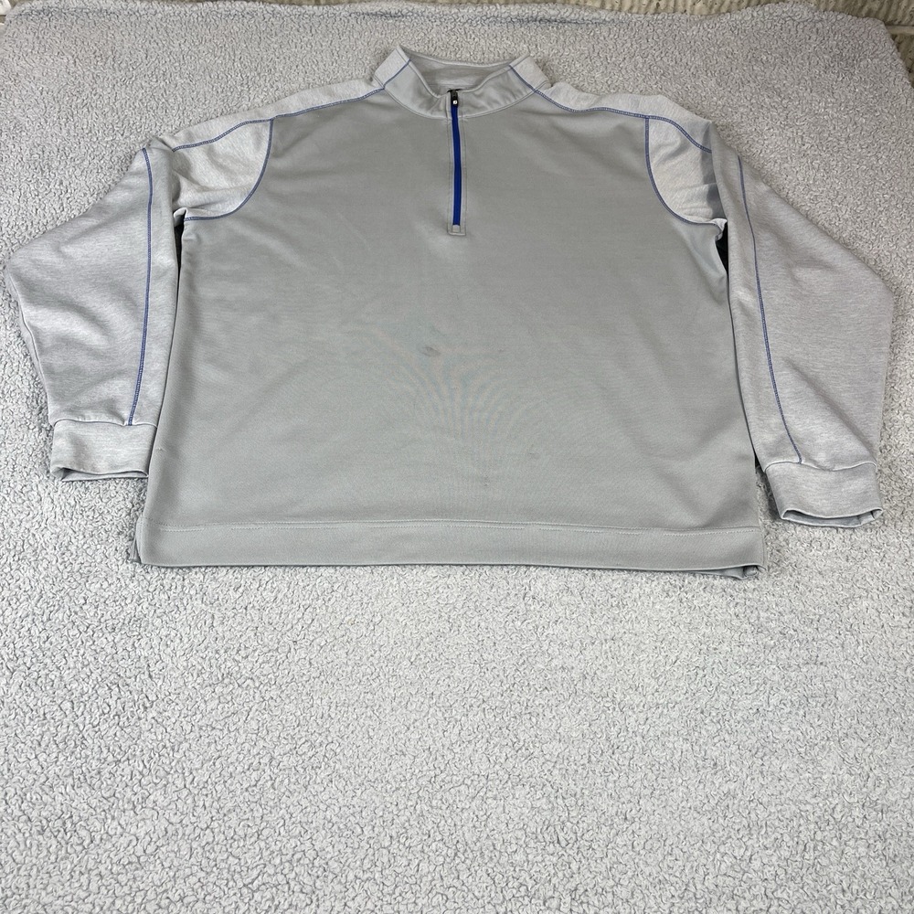 Footjoy Mens Sweat Jacket Size XL 1/4 Zip Gray Golf Athletic